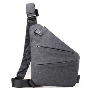 Anti Theft Crossbody Bag Men Multi-Pocket Travel Slim Sling Bag :]
